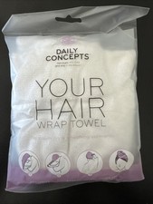Daily Concepts Your Hair Wrap Towel Quick Dry Brand New In Package In White
