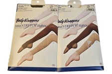M-L Body Wrappers Childrens Full Footed TotalStretch Tights in Coffee C80 2 Pack