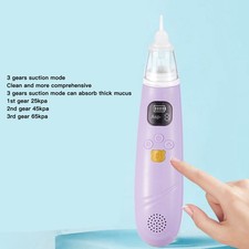 Electronic Infant Nose Aspirator Adjustable Suction Level Music Light Soothe TOU