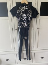 Black and Silver Sequin Camo - Child Dance Costume