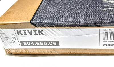 Ikea KIVIK Footstool / Ottoman Cover Slipcover SKIFTEBO DARK GRAY New SEALED!
