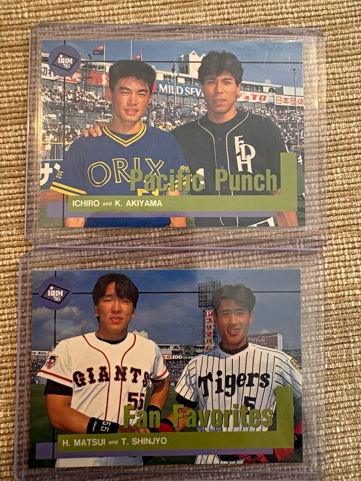 BBM #588 and #589. Ichiro/Akiyama and Matsui/Shinjyo fan favorites NEAR MINT