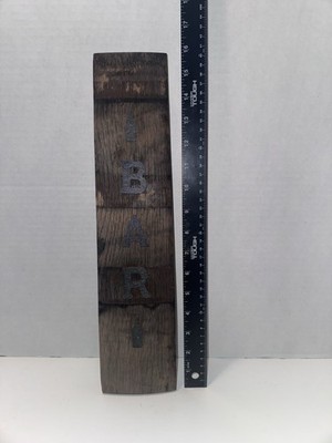 Bar Whiskey Barrel Stave Vertical Sign