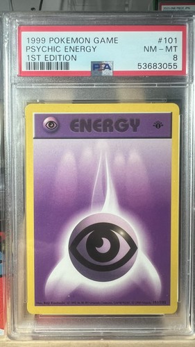 Psychic Energy 101/102 1st Edition Game Pokemon PSA 8
