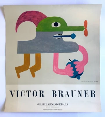 Victor Brauner, Galerie Alexandre Iolas, 1970. Lithographie originale sur Arches - Photo 1/4