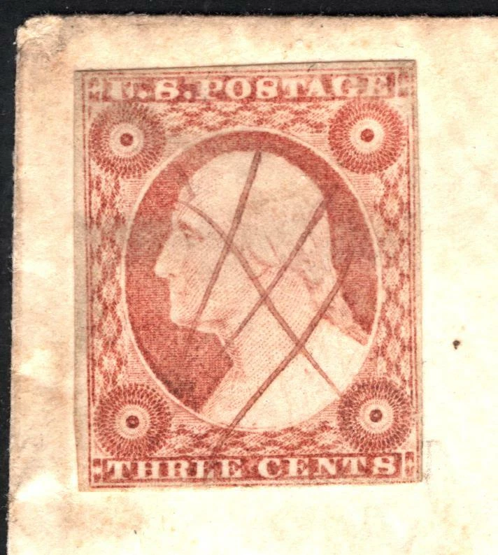 USA CLASSIC 1856 Cover 3c Washington Pen Cancel FORWARDED 3 Exchange Hotel E234 - Image 4 of 4