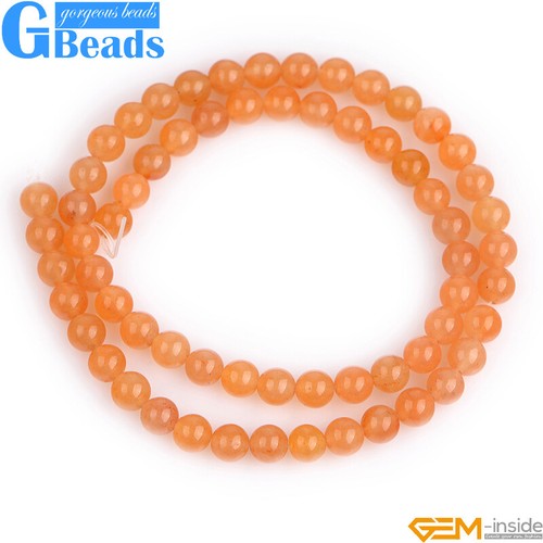 Cuentas redondas de aventurina naranja para hacer joyas envío gratuito 15" 6 mm 8 mm 10 mm - Imagen 10 de 34