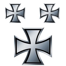 3 X CROIX DE FER VW COMBI COX AUTOCOLLANT STICKER AUTO CA152.