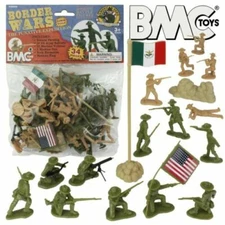 1:32 54mm US Mexico Border Wars Figures Plastic Toy Soldier BMC 40038