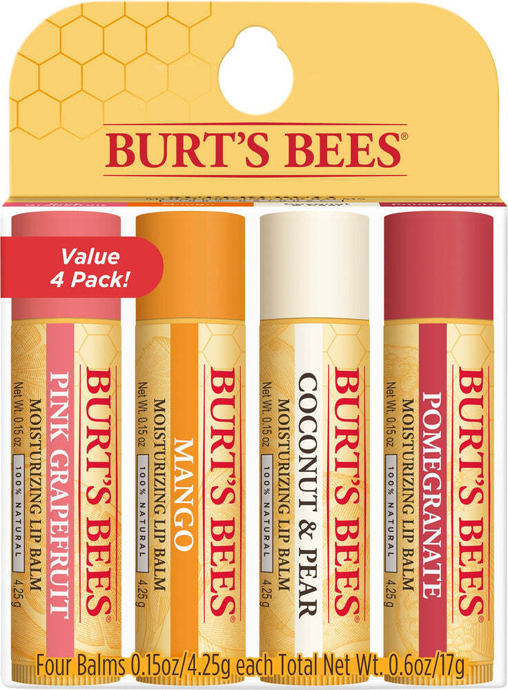 Увлажняющие суперфруктовые бальзамы для губ BurtS Bees Value 4 Бальзама по 4 карата 4890₽