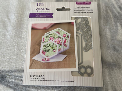 Crafter's Companion Create-A-Card Hexagon Stacked Easel Die Set New 752247
