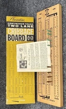 Cribbage Board Continuous Track Two Lane 1967 Pacific Game Co Pleasantime #715