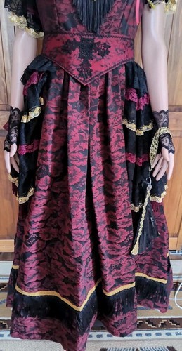 Vtg Theatre Costume Spanish Mexican Style Amazing Dress Gown Period Piece Stage - Picture 11 of 12