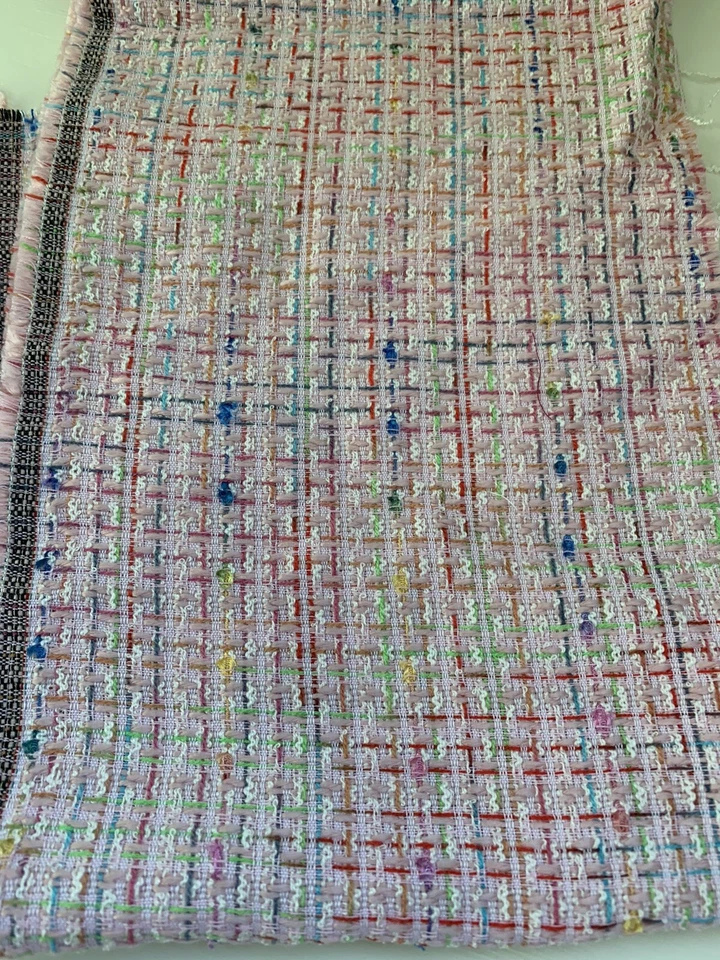 Lote de restos y piezas de manualidades de costura tejidos rosas y marrones ~ #20 Foto 2 de 3