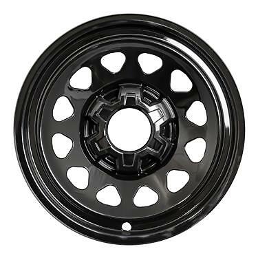 NEW 2019-2024 SILVERADO SIERRA 1500 Truck 17" Steel Wheel BLACK WHEELSKIN SET - Picture 2 of 2