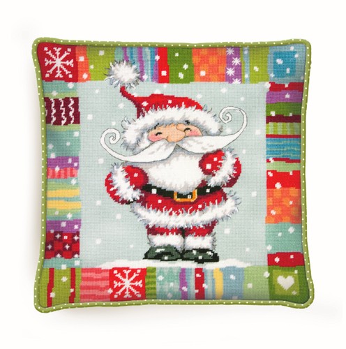Needlepoint Kit ~ Dimensions Patterned Santa Claus Christmas Picture #71-09157 - Foto 2 di 5
