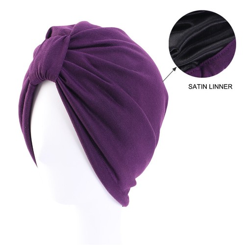 Indian Women Turban Hats Headscarf Bonnet Hijab Chemo Cap Wrap Headscarf Cover - Picture 3 of 18