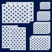 American Flag Stencil, Stars Flying American Flag Stencil Template for 12 Pack