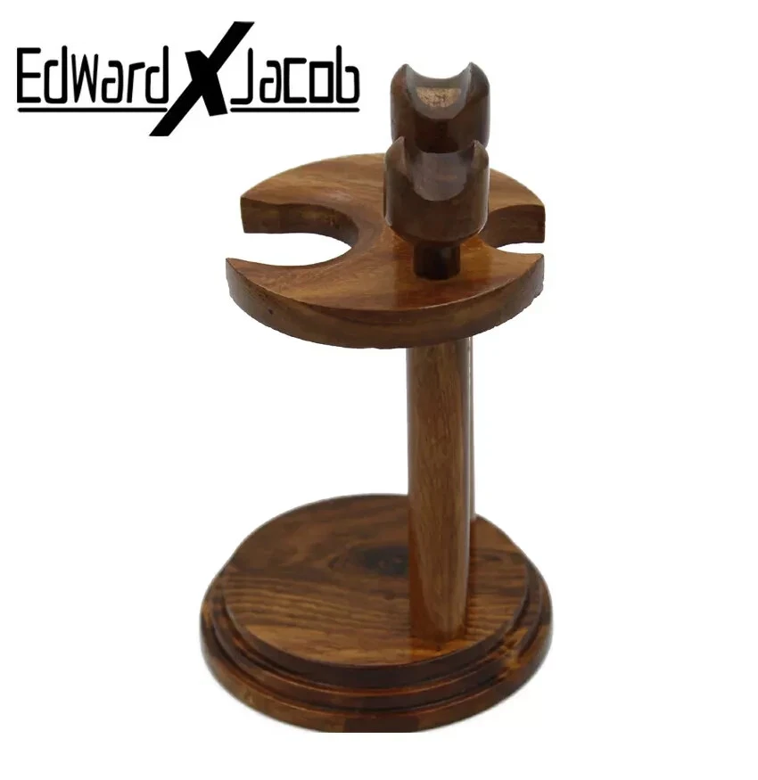 EDWARD X JACOB EXJ She-sham Wood Stand for Safety Razor & Shaving Brush - Elegant Organizer