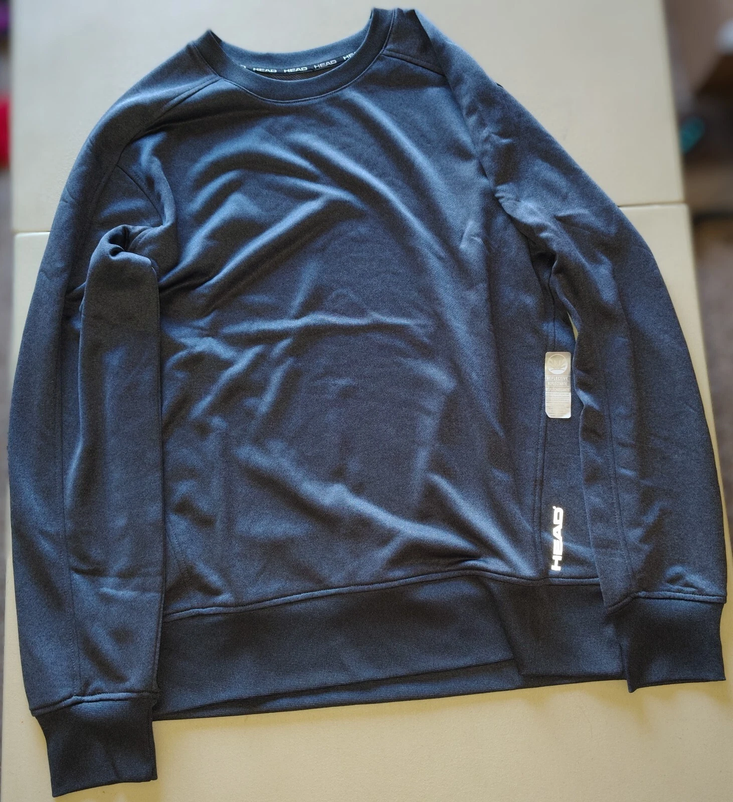 Head Shirt Men's Small Cool Gray Long Sleeve Quick Dry Performance Stretch NWT