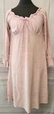 Victorian Trading XL French Velour Pink Lounge Nap Dress Nightgown 42B