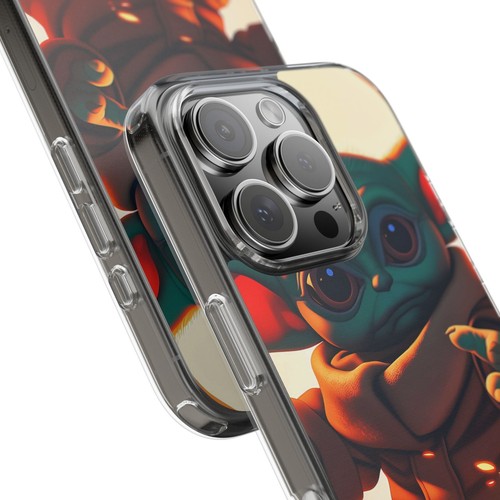 Cute Baby Yoda Clear Phone Case, Mandalorian Gift, Star Wars Case, Geeky Phone - Picture 11 of 124