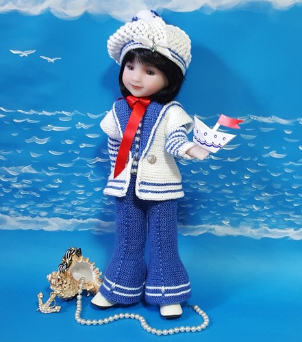 Ruby Red Fashion Girl Sailor Doll Clothes, Shoes, Accessories Outfit Set 7 items - Picture 4 of 15