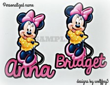 CRAFTECAFE DISNEY U PICK NAME paper piecing premade scrapbook page die cut piece