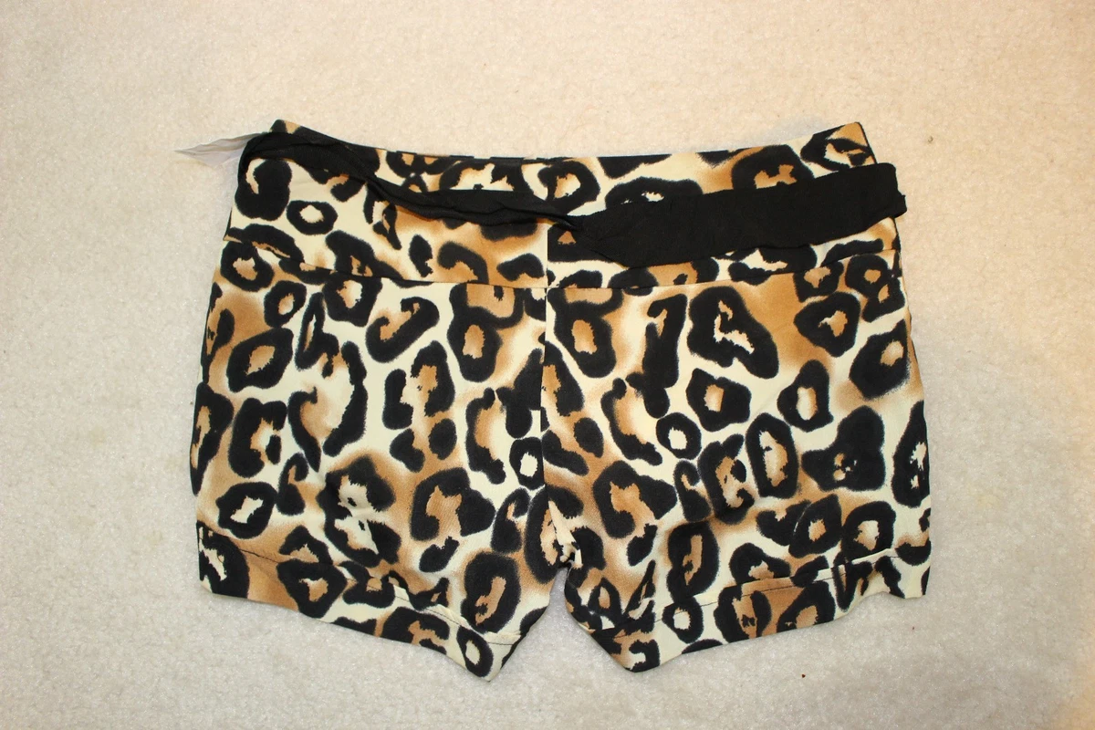 Leopard print outlet overall shorts