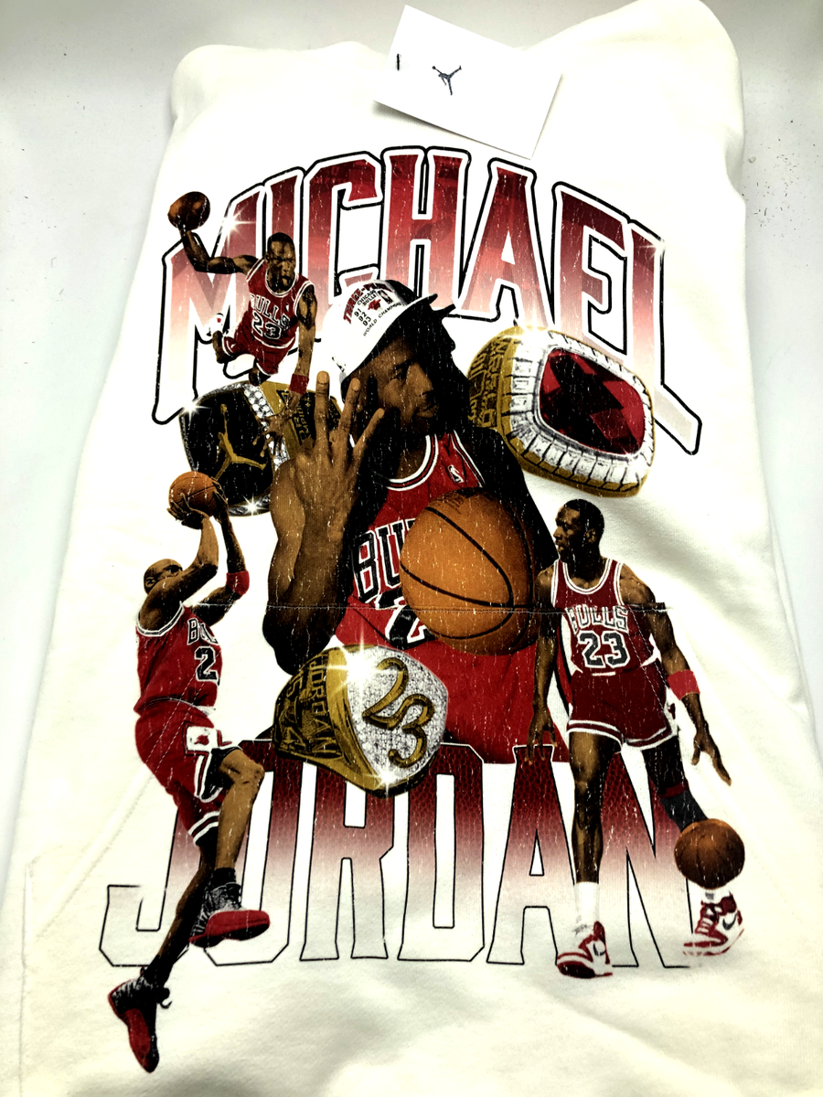 NEW* MEN Nike JORDAN 23 FLIGHT FLEECE PULL OVER HOODIE WHITE