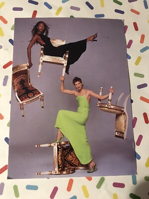 Gianni Versace Postcard Vtg From Do Not Disturb Collection 1997 Naomi Campbell