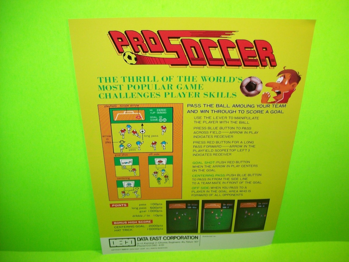 Deco Pro Soccer Original 1983 NOS Video Arcade Sales Flyer Japan Rare | eBay Deco Pro Soccer Original 1983 NOS Video Arcade Sales Flyer Japan Rare | eBay