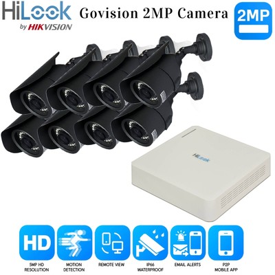HIKVISION 1080P CCTV KAMERA SICHERHEITSSYSTEM KIT 4CH DVR ZUHAUSE AUSSEN FESTPLATTE