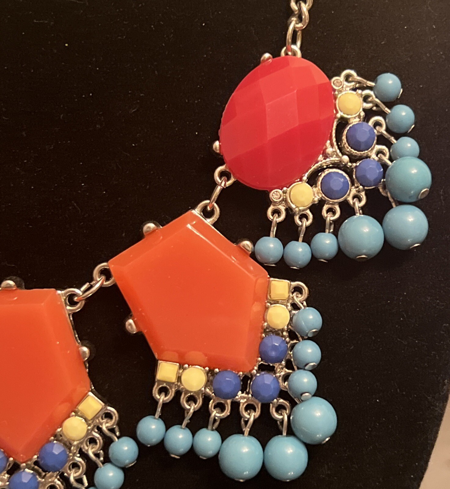 Bold Multicolor Acrylic Statement Collar Necklace… - image 7