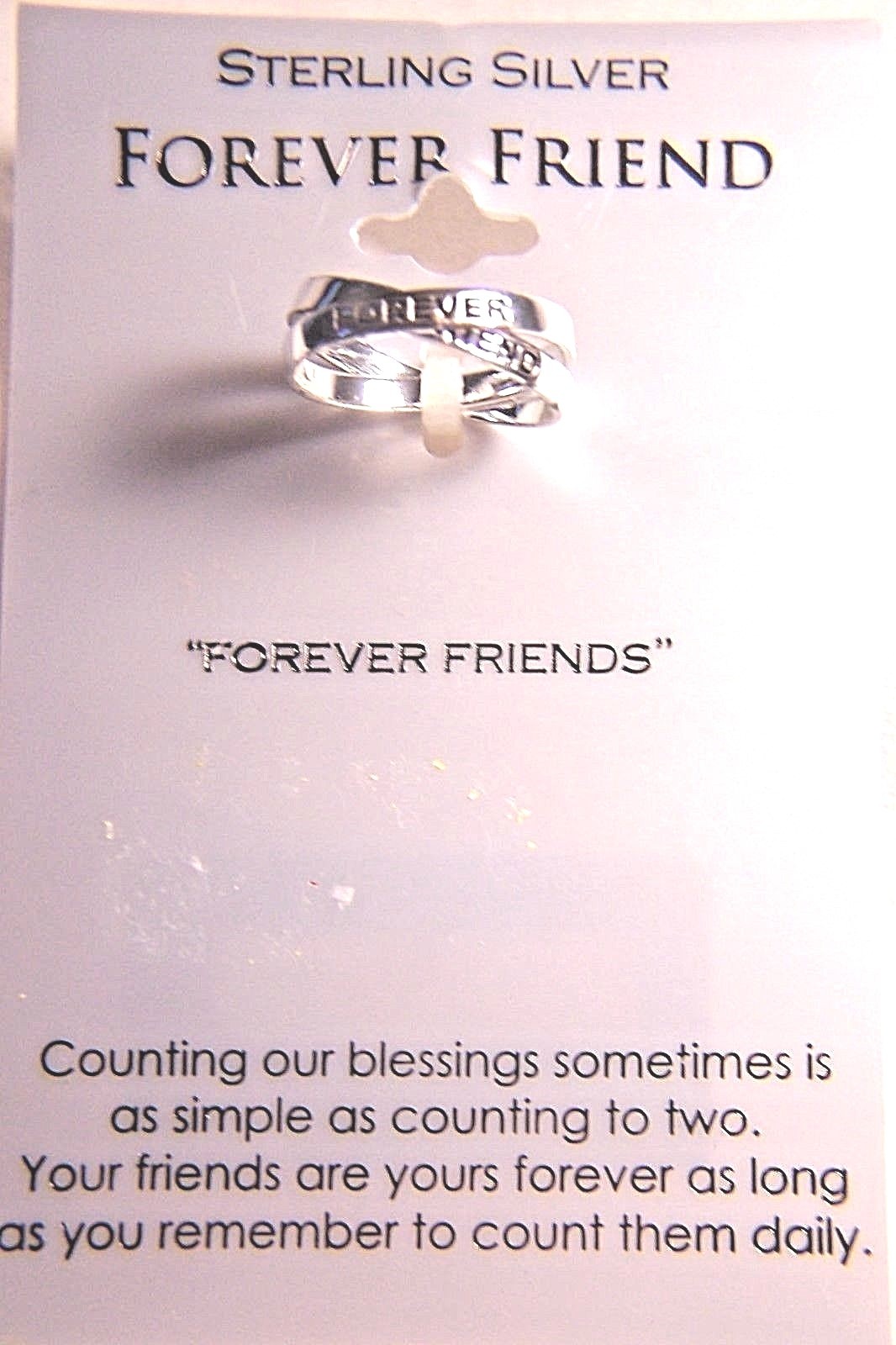 SET OF TWO LAROCKS FOOTNOTES STERLING SILVER " FOREVER FRIENDS" RINGS