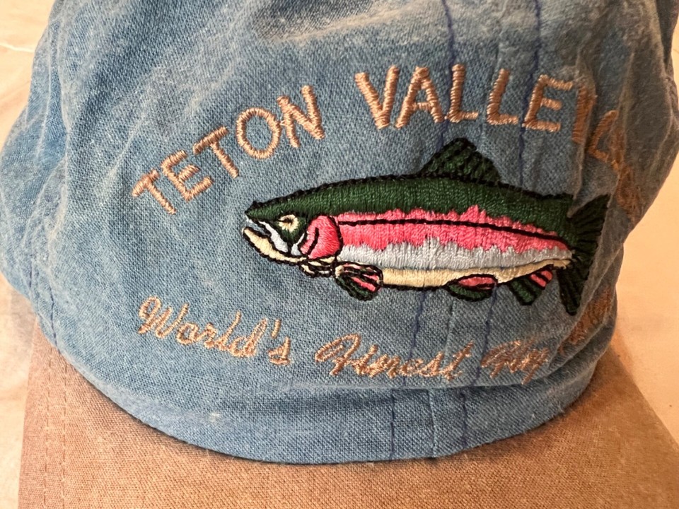 Teton Valley Lodge Driggs Idaho Baseball Hat Cap Worlds Finest Fly Fishing eBay