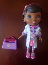 GUC Disney Doc Mcstuffins Magic Talkin Checkup set 5.5" doll w/ mini glitter bag