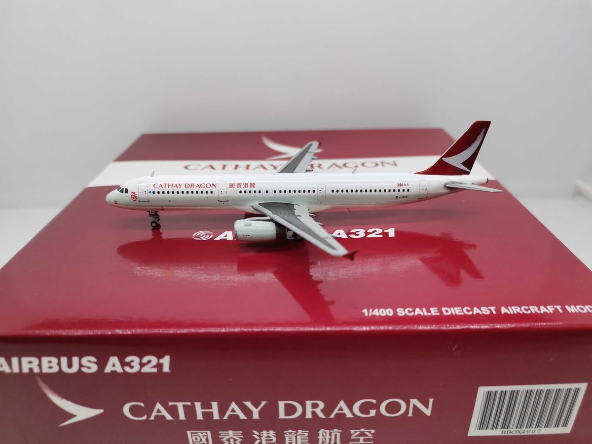 1:400 JC Wings CATHAY DRAGON A321 Passenger Airplane Diecast