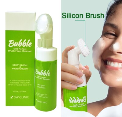 [3W CLINIC] Bubble Mild Perfect Brush Foam Cleanser 150ml/NO.1 Korean Made