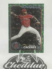 2024 Topps Series 2 KELVIN CACERES GREEN FOIL /499 ANGELS #680 RC