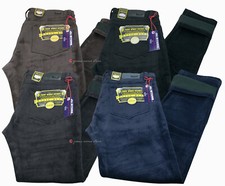 Pantalone uomo in VELLUTO 1000 righe invernale FELPATO elasticizzato regular fit