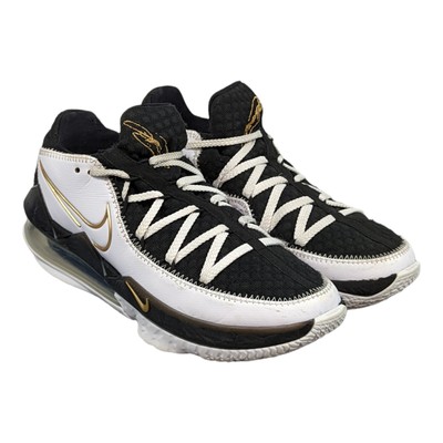 Nike LeBron 17 Men s Shoes Metallic Gold Black White CD5007 101 Size 8 eBay
