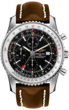 Breitling Navitimer World Chronograph Gmt Edelstahl Doppelt Timezone