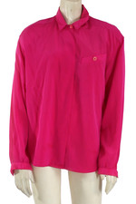 Vintage Liz Claiborne Pink Collared Long Sleeve Retro 90s Shirt Womens Size 8