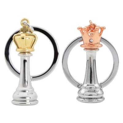 Stylish International Chess Keychain King Queen Key Rings Jewelry for Daily Use