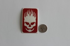 Flaming skull glitter tattoo stencil - 20 piece pack