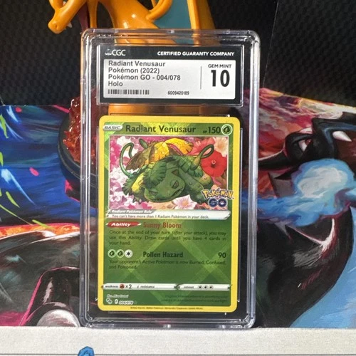 Radiant Venusaur 004/078 - CGC Gem Mint 10 - Pokemon GO - Pokemon TCG 2022