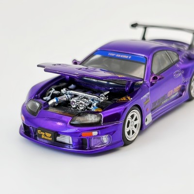 ミニカー POPRACE 1/64 Top secret GT300 supra Pop Race 1:64 Top Secret GT300 Supra Chrome Purple Tokyo Auto