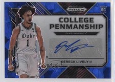 2023 Prizm Draft Picks College Penmanship Blue Ice 49/75 Dereck Lively Auto 19fe