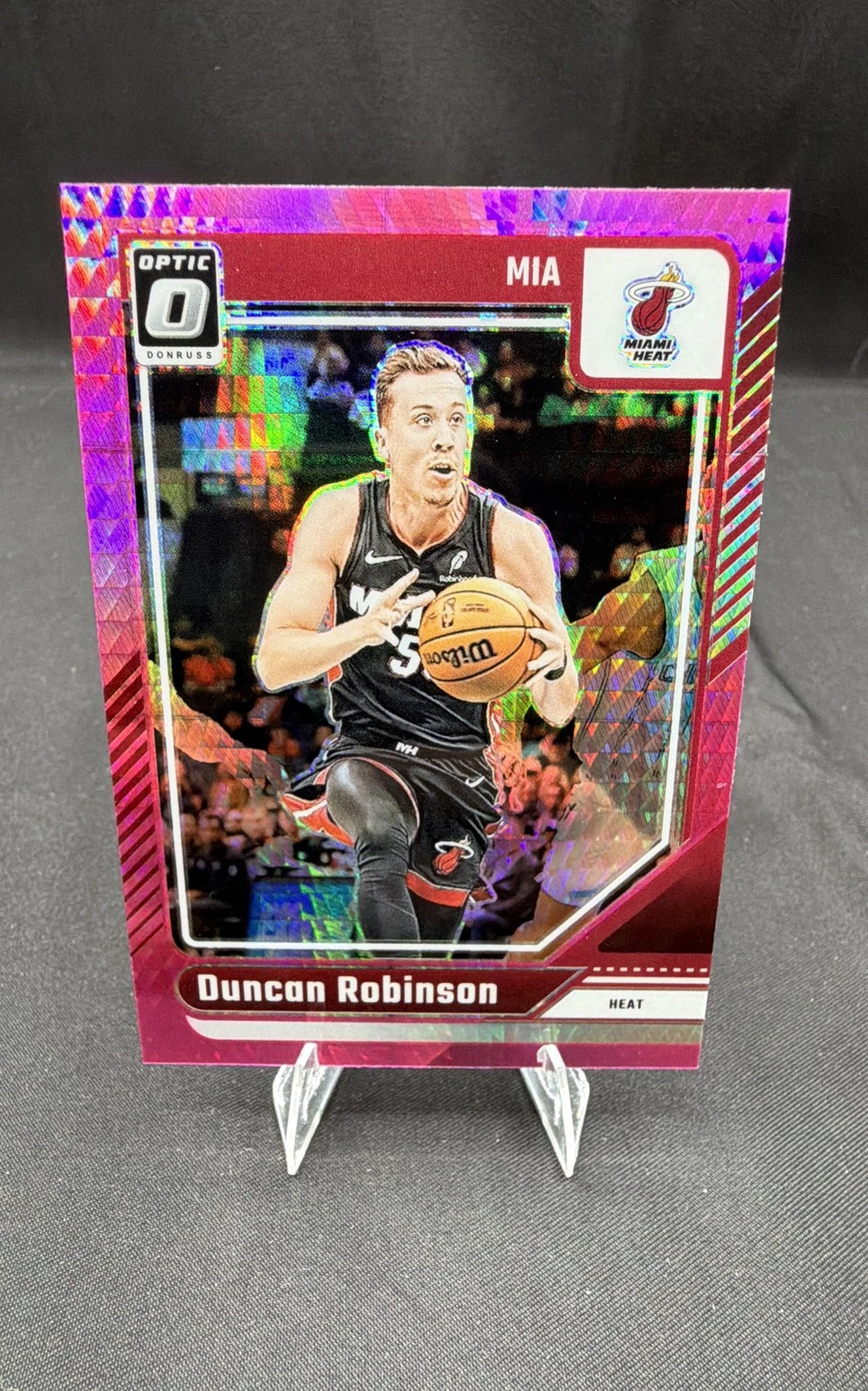2024-25 Donruss Optic Duncan Robinson #199 Pink Hyper Prizm